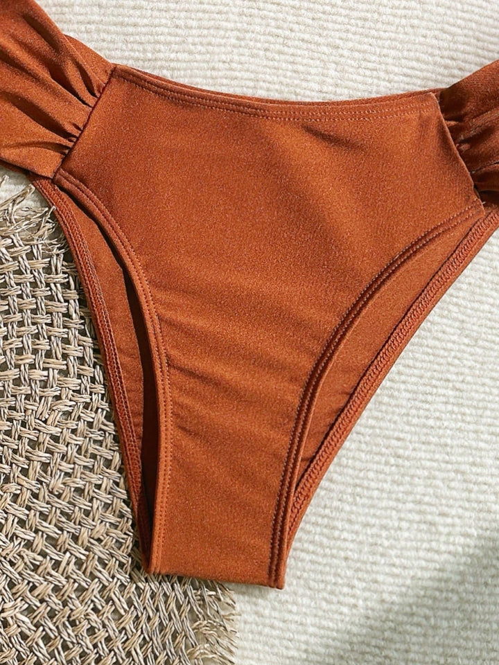 Biquíni Meia Taça Feminino Aurea terracota 5