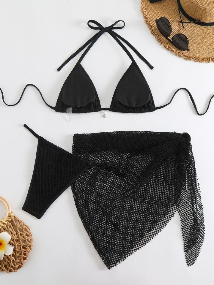 Biquíni Preto com Saída de Praia Essentiel 2