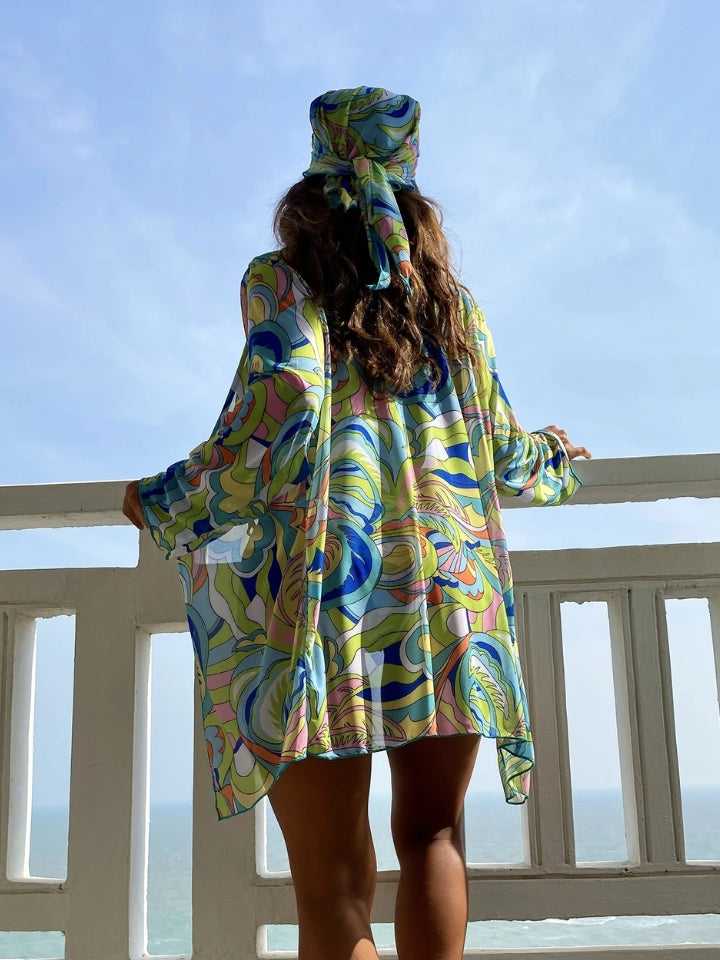 Biquíni com Saída de Praia Saint-Tropez verde 2