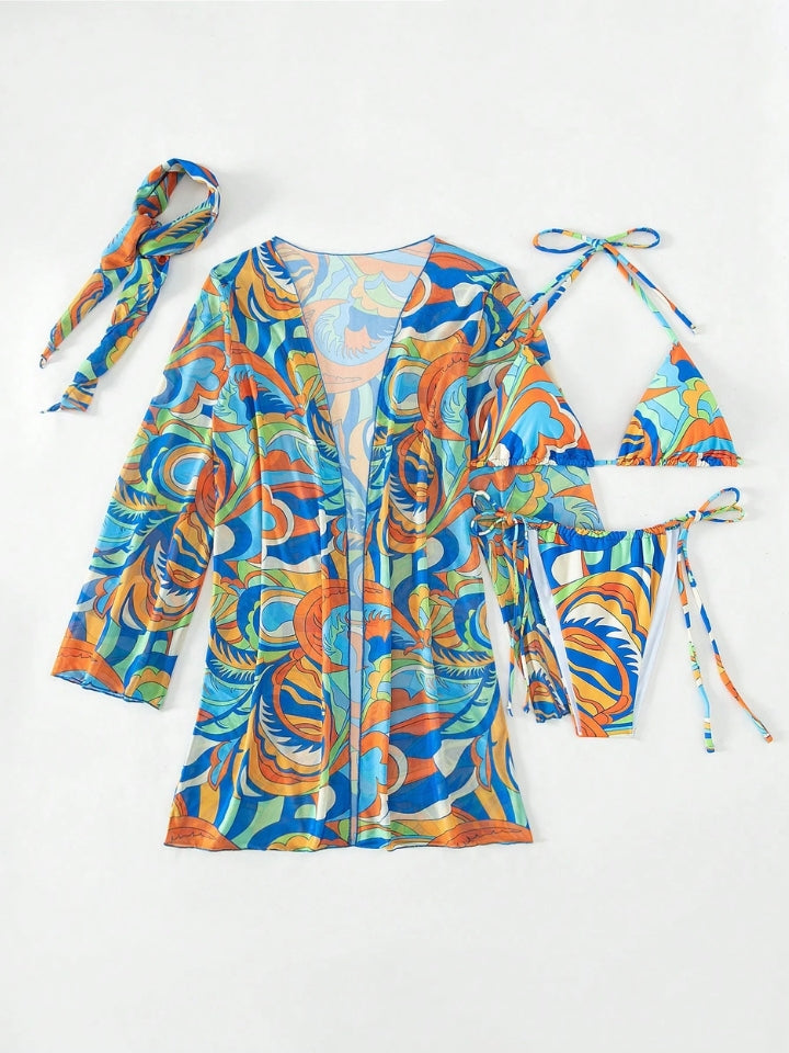 Biquíni com Saída de Praia Saint-Tropez laranja 2