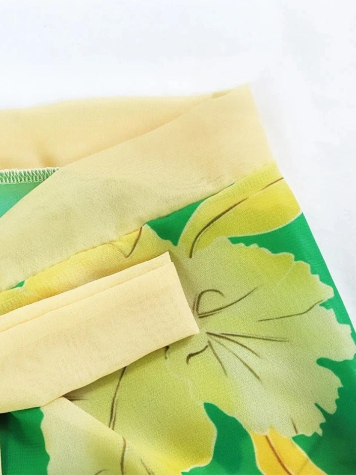 Maiô Feminino Modelador, cor verde, estampado, disfarça barriga 5