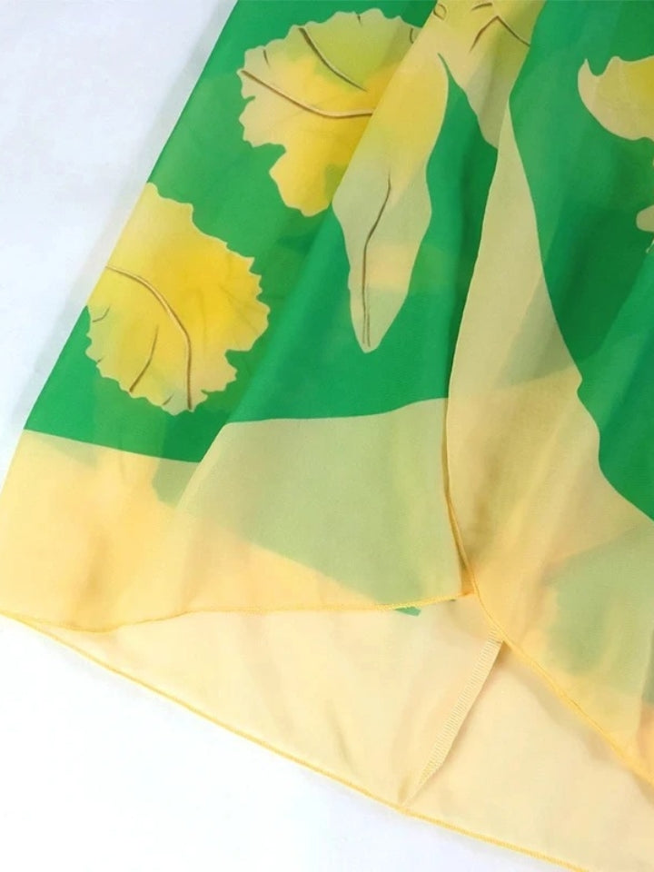 Maiô Feminino Modelador, cor verde, estampado, disfarça barriga 7