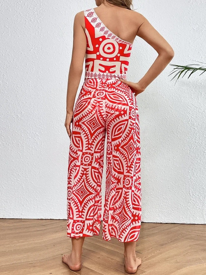 Maiô Feminino Vermelho com Saída de Praia Rubra 3