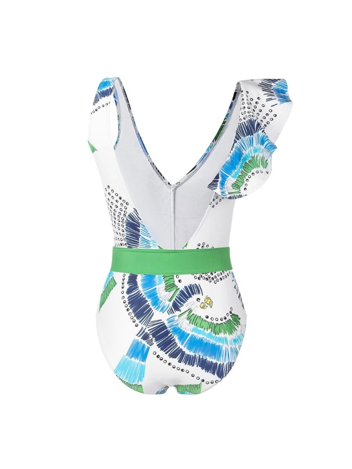 Maiô Verde Modelador com Saída de Praia Évora Morena Cor de Jambo 2