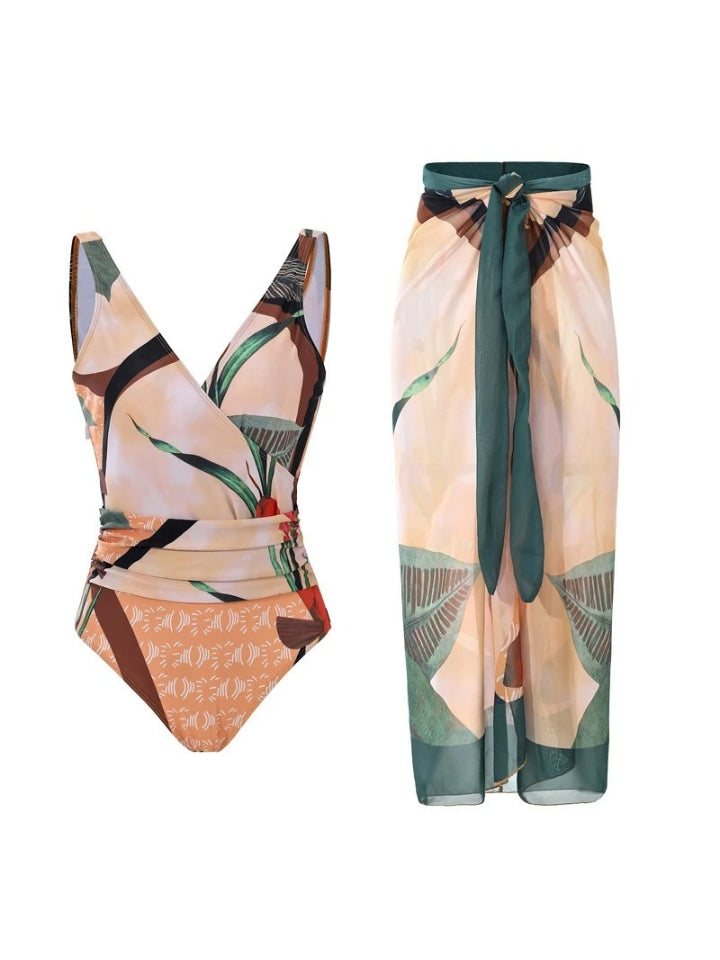 Maiô Terracota Modelador com Saída de Praia Riviera - Morena Cor de Jambo 1