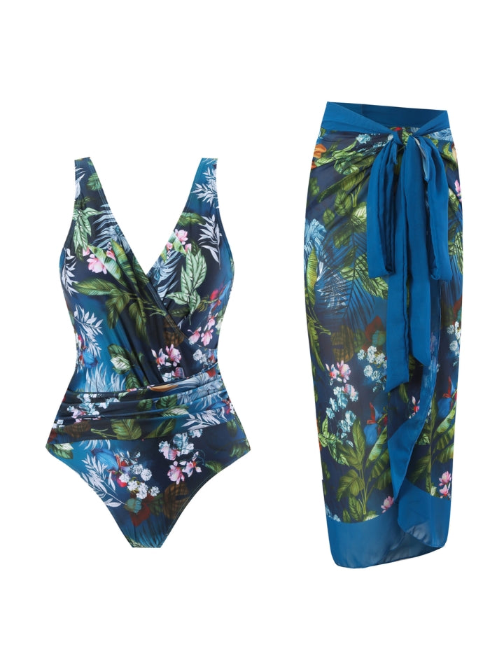 Maiô Modelador Azul com Saída de Praia Bleu Paradis 1