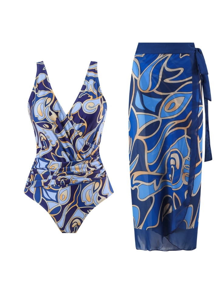 Maiô Modelador Azul-Marinho com Saída de Praia Mediterrâneo 1