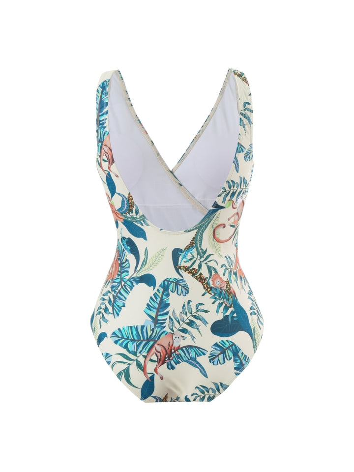 Maiô Modelador branco off-white com Saída de Praia Mata Atlântica 2