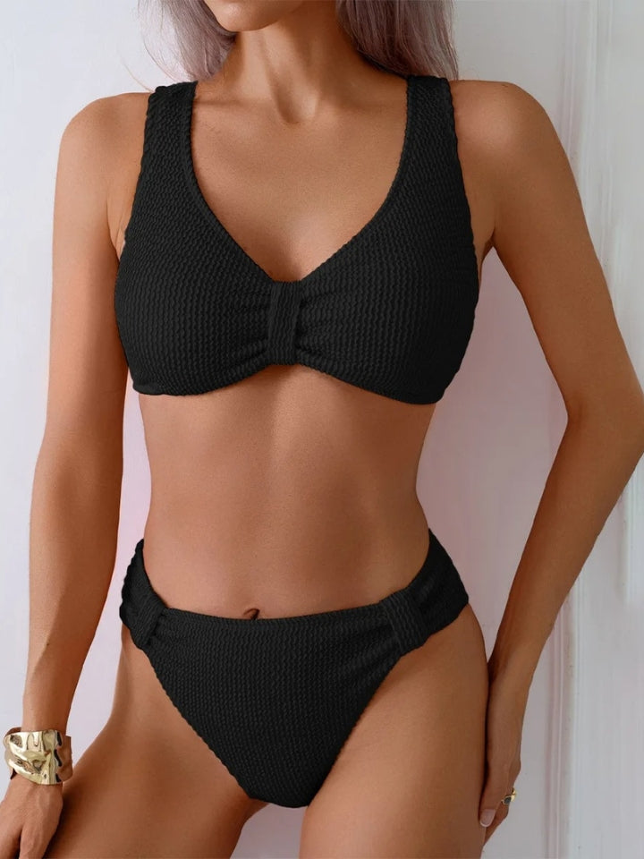 Biquíni Feminino Cropped Hot Pants Vénus preto