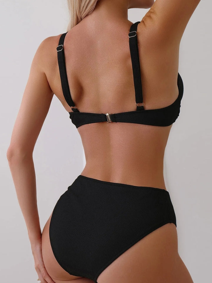 Biquíni Feminino Meia Taça Hot Pants Elara Preto 2