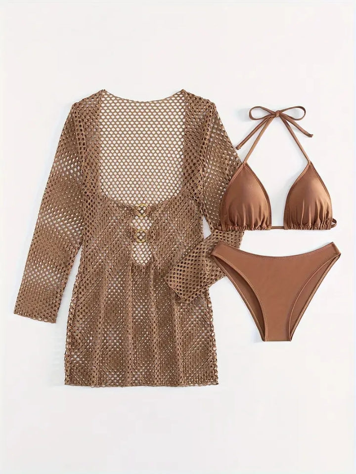 Biquíni Plus Size Cortininha Joice -  3 Peças