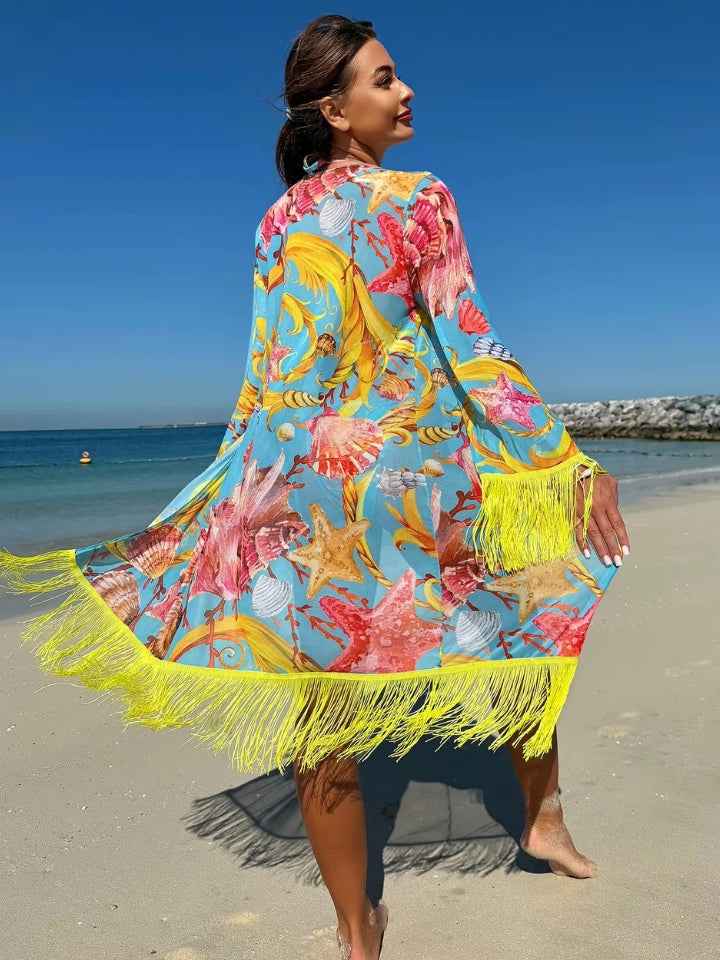 Biquíni com Saída de Praia Coral d’Areia - 3 Peças