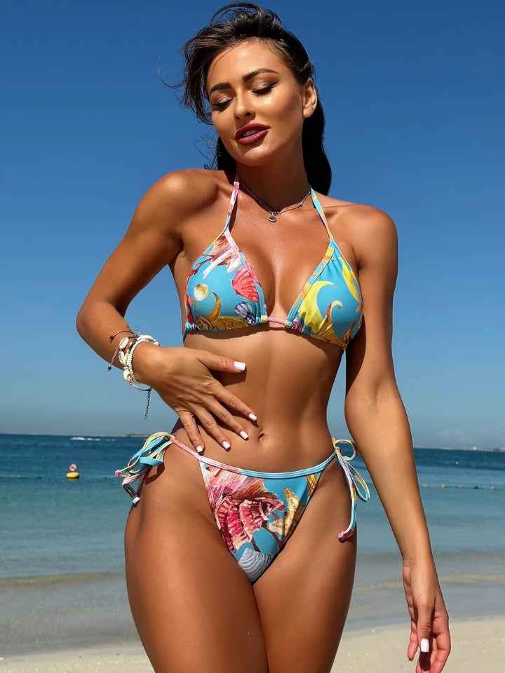 Biquíni com Saída de Praia Coral d’Areia - 3 Peças